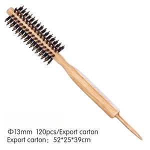 Beauty Salon Natural Large Wooden Mixed Boar Bristle Hair <strong>Round</strong> <strong>Brush</strong> - Product Image 3