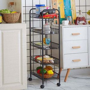 High Quality New Material Multi Functional <b>Storage</b> Carts Fashionable Wholesale Living Room <b>Kitchen</b> Trolleys Holders Racks - Product Image 5