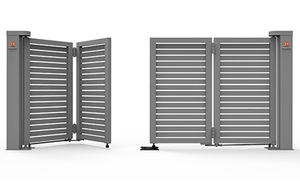 JHR Automatique en Aluminium Sans Rail BI Pliante LOUVRE Porte Principale Bi-Pliable Liaison de Porte Bi-Pliable Allée Porte 20 Pieds - Product Image 6