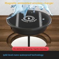 Chargeur sans fil intégré au bureau, étanche IP68, charge rapide 15W, avec interface USB Type-C DC SM