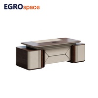 EGROspace Mobilier de bureau de style moderne, mobilier de direction de luxe, organisateur, table de PDG, bureau de direction en mélamine