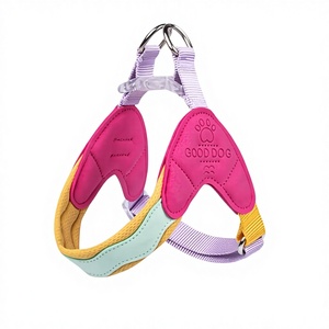 Set Harnesses Hewan Peliharaan Mewah yang Dapat Disesuaikan, Lembut, Nyaman, Reflektif, Tali Dada Anjing, Rompi Bernapas, Terbuat dari Polyester - Product Image 4