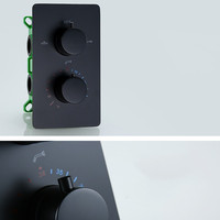 Système de douche pluie thermostatique à poignée unique en laiton avec noyau de valve en céramique Ensemble de robinet de douche de baignoire à effet pluie