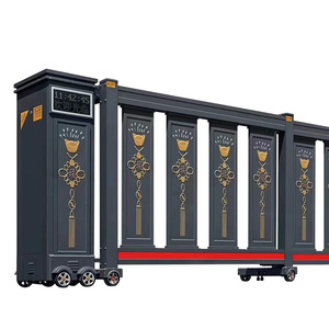 Clôture Aluminium Portail Coulissant Electrique Portail Pliant avec Télécommande Intelligente Porte Rétractable Porte Cantilever Schuifpoort - Product Image 1