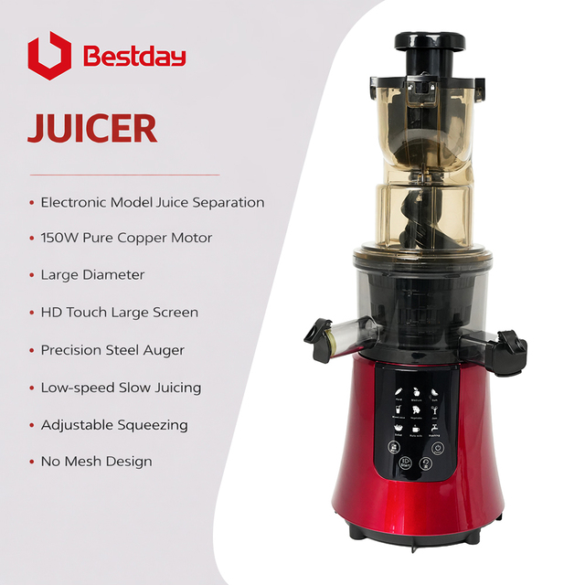 High Torque Juicer Extractor Machine Easy Clean Commercial Slow Juicer Cold Press Juicer for Commercial Hotel and Household