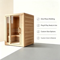 Cabine de sauna en bois monobloc, prête à l'emploi, pour la maison, dimensions, couleur et matériaux personnalisables, pour bien-être et spa