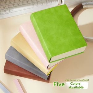 Carnet de notes B6 en cuir PU de haute qualité, relié cousu, 320 feuilles, pages lignées et vierges, pour entreprise - Product Image 4