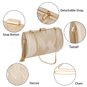 Bolso de Mano Elegante y Clásico para Eventos Nocturnos, Ligero y con Opción de Llevar al Hombro, Ideal para Fiestas y Bodas - Product Image 3