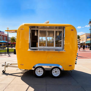 Moderno Food Truck <span class=keywords><strong>de</strong></span> Acero Inoxidable para Comida Rápida al Aire Libre, Carrito Móvil para Queso, <span class=keywords><strong>Helado</strong></span>, Waffles, Crepas, Postres, Panqueques y Donas - Product Image 1