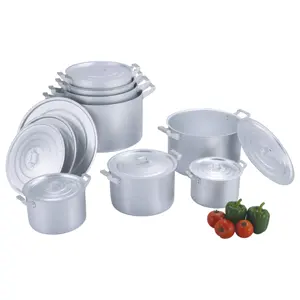 Aluminum蓋8個鍋セットAluminum Whiten調理器具セット家庭の台所陶器