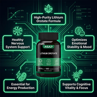 Ausreson Extrait Naturel de Son de Riz Orotate de Lithium 100mg Fabricants Capsules d'Orotate de Lithium Bio Chélaté pour le Soutien de l'Humeur