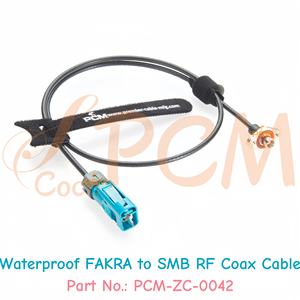 สายอะแดปเตอร์กันน้ำมาตรฐาน IP67 แบบ FAKRA Z ตัวเมีย เป็น SMB ตัวเมีย พร้อมแผงยึดแบบมีรู 2 รู สำหรับติดตั้งบนเครื่องเสียงรถยนต์ วิทยุ AM FM เสาอากาศ GPS - Product Image 2