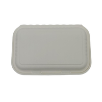 Boîte à repas jetable en canne à sucre écologique à 2 compartiments de 9 pouces pour le marché des grossistes, de bonne qualité