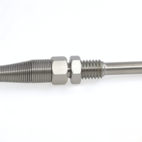 Sonde de température RTD PT100 à montage fileté, sonde en acier inoxydable, câble PVC 3 conducteurs résistant à la corrosion, qualité certifiée précise