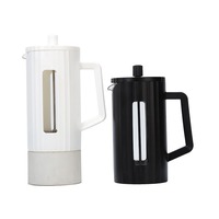 Cafetière Moka à double tube 2 tasses en acier inoxydable 304 épaissi, mini machine à café, expresso sur cuisinière, style italien, cafetière