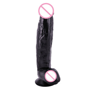 <span class=keywords><strong>Dildo</strong></span> realistici neri da <span class=keywords><strong>12</strong></span> pollici per i giocattoli del sesso del <span class=keywords><strong>Dildo</strong></span> della masturbazione delle donne - Product Image 2