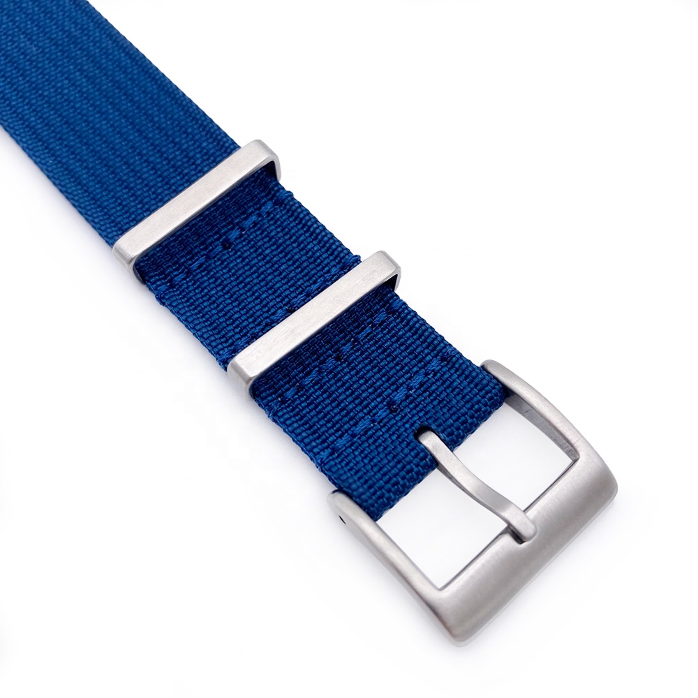 Custom Wholesale Single Pass Nylon Watch Band 18mm 19mm 20mm 21mm 22mm 24mm Braid Ballistic Fabric Ribbed Nylon Watch Strap
