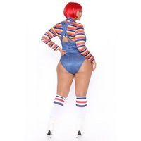 Nouvelle tenue de cosplay sexy Chucky pour femme grande taille, costume d'Halloween pour femmes en polyester