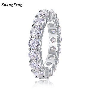 Anello <span class=keywords><strong>in</strong></span> <span class=keywords><strong>argento</strong></span> Sterling da donna <span class=keywords><strong>in</strong></span> oro 925 18 carati 12969 <span class=keywords><strong>gioielli</strong></span> <span class=keywords><strong>artigianali</strong></span> impermeabili <span class=keywords><strong>in</strong></span> Moissanite di fidanzamento con anello Full Line - Product Image 1