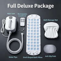 Máquina Portátil de Baño de Burbujas para SPA en Casa, Tapete de Masaje con Ondas, Bañera con 1-6 Niveles de Calentamiento Constante, Control Remoto Inalámbrico, Chorro de Agua Antideslizante