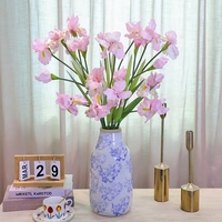 Fleurs d'iris artificielles à 3 têtes de haute qualité pour décor d'événement