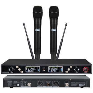 ไมโครโฟน UHF แบบสองช่อง640-690MHz ไมโครโฟนไร้สายปรับแต่งได้คุณภาพสูง CB7688-3 - Product Image 6