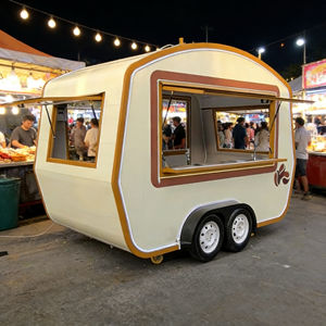 Idéal pour chariot de restauration mobile rétro vintage de qualité commerciale pour marché nocturne, stand de rue, vente de burgers, boissons et fritures - Product Image 1