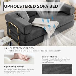 Boneless Floor <strong>Sofa</strong> Couch Multi Purpose Fixed Shape Frame Upholstered <strong>Sleeper</strong> With High Density Sponge - Product Image 4