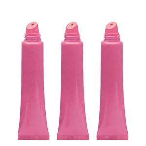 Custom Pink Lip Gloss Balm Tube Luxury Squeeze Tube 10-30ml Plastic Lipgloss Squeeze Tubes Empty Container with Screw Cap - Product Image 1