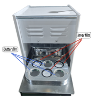Machine de scellage thermique semi-automatique en aluminium pour contenants alimentaires à emporter et produits de boulangerie