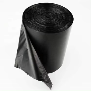 Sacs poubelles plats écologiques de 2,6 gallons (10 litres) noirs pour salle de bain, 50 pièces/rouleaux, fabriqués en usine - Product Image 1