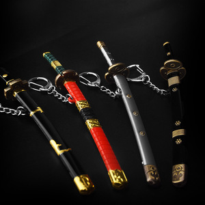 15cm Roronoa Zoro épée lame porte-clés OP Anime une pièce Zoro Yomato Sanda Kitetsu arme <span class=keywords><strong>Katana</strong></span> 1:12 équipement jouet artisanat jouets - Product Image 1
