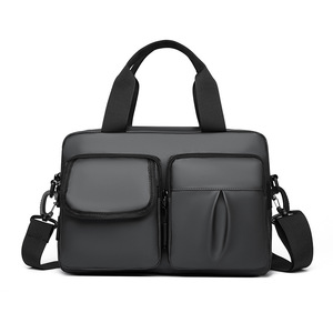 Nouvelle sacoche bandoulière polyvalente en cuir véritable pour homme, grande capacité, décontractée, simple, pour voyage et affaires - Product Image 4