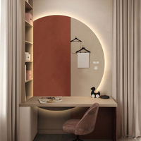 Espejo Inteligente de Pared de Media Luna sin Marco con Luces LED Iluminadas y Bluetooth, Espejo de Baño Impermeable