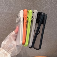 Casing HP Transparan Matte untuk iPhone 18 17 Air 16 15 14 Plus 13 12 11 Pro Max, Bumper Pengisi Daya Magnetik, Penutup Belakang