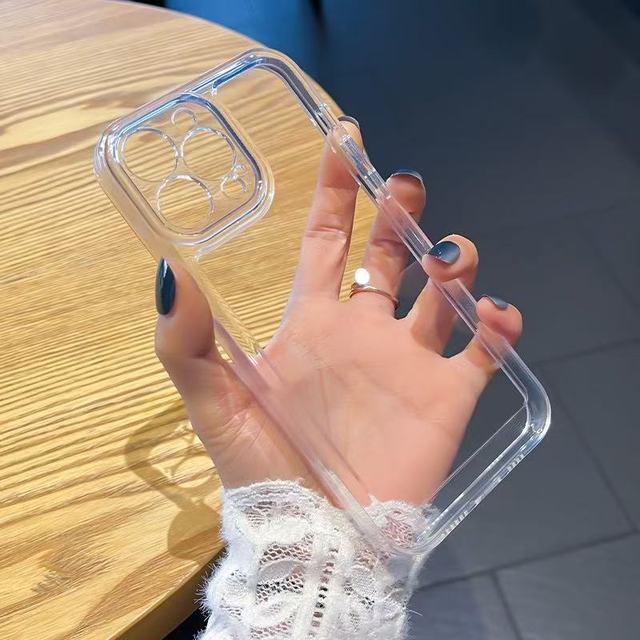 2026 Trendy Mobile Phone Accessory for iPhone Xs Xr 11 12 13 14 15 16 17 Pro Max Transparent Clear Shockproof Mobile Phone Case