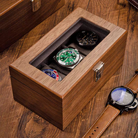 Kotak Kemasan Persegi Panjang Walnut Coklat Ramah Lingkungan untuk Perhiasan dan Jam Tangan dengan Ukiran Laser Desain Logo Kustom Buatan Tangan