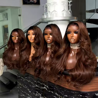 Perruques en cheveux naturels bruts, dentelle HD, ondulation naturelle, sans colle, perruques frontales en dentelle HD, ondulation lâche, fermeture sans colle en cheveux naturels