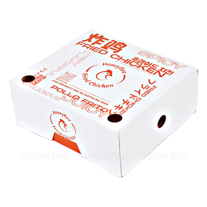 Venta al por mayor de papel de cartón de protección del medio ambiente personalizado embalaje de alimentos pollo frito patatas fritas hamburguesa caja a prueba de aceite - Product Image 2