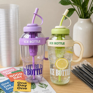 Botella de Agua Deportiva de Gran Capacidad, 1100 ml, Portátil, para Viajes, Campamento, Aire Libre, con Asa, Pajita e Infusor de Té - Product Image 1