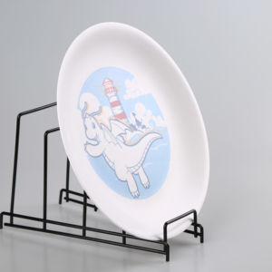 Assiette en mélamine sans dropshipping, assiette ronde lisse et vernie pour restaurant et usage domestique, passe au lave-vaisselle et incassable - Product Image 4