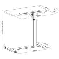 ZYOUNG Pneumatique Réglable Debout Bureau Bureau Simple Hauteur Inclinaison Table Latérale Overbed Table De Chevet Bureau Postes De Travail