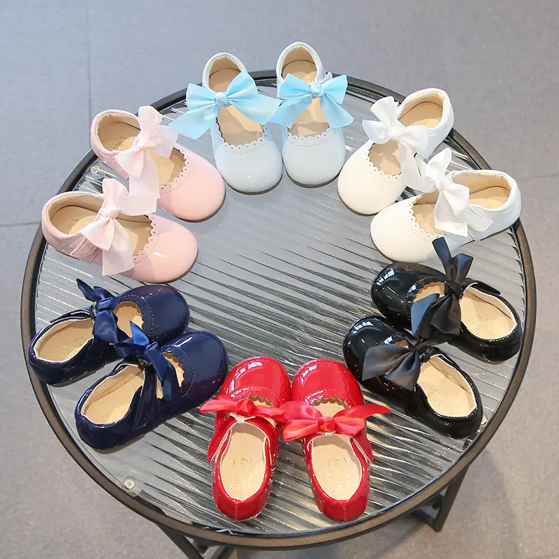 Factory wholesale high quality leather baby shoe beauty girls mary jane shoes kids party shoes