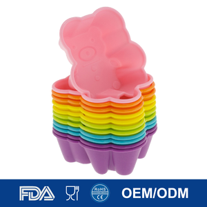 Juego de Moldes de Silicona con Forma de Osos de Dibujos Animados para Cupcakes, Molde de Silicona para Hornear en Casa - Product Image 3