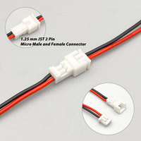Kabel Konektor JST 1.25mm 2 PIN Jantan dan Betina untuk Aplikasi Elektronik