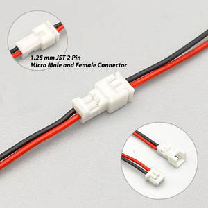 JST 1,25 мм 2-контактный Штекерный и Женский Соединительный провод для электронных приложений - Product Image 4