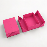 Boîte cadeau magnétique rigide pliable avec finition mate et logo personnalisé, boîte de rangement en carton à plat pour emballage de cadeaux d'affaires