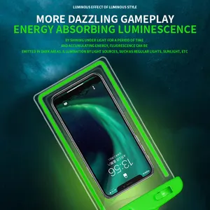 Lumineux sous-marin étanche téléphone pochette sac housse pour iphone pour Samsung téléphone portable