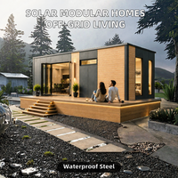 Maisons modulaires préfabriquées de luxe avec toit solaire, maison capsule en acier étanche, appartement préfabriqué 20ft/40ft, mini-hôtel