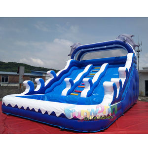 Heavy duty scivoli gonfiabili blu onda di acqua scorrevole di acqua gonfiabile <span class=keywords><strong>scivolo</strong></span> <span class=keywords><strong>con</strong></span> <span class=keywords><strong>piscina</strong></span> - Product Image 6